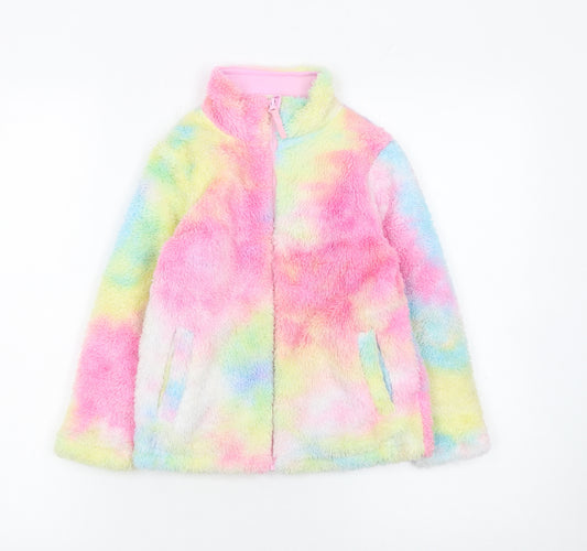 Mountain Warehouse Girls Multicoloured 5-6 Years Fleece Zip Jacket