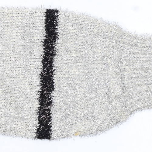 Next Women’s Grey Metallic Star Knit Pullover Jumper Size L