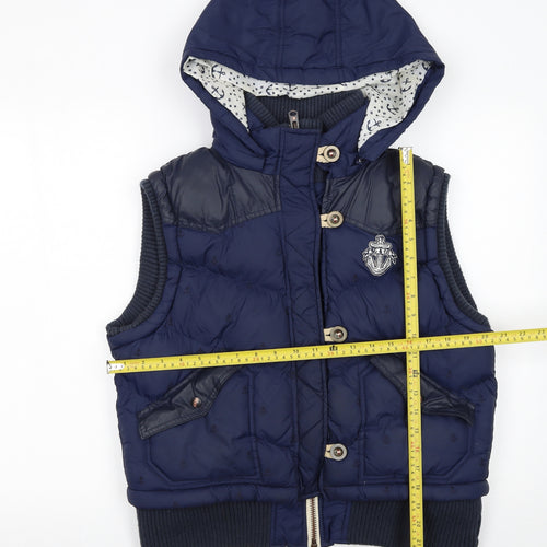 SoulCal & Co Women's Blue Hooded Puffer Waistcoat Size 16