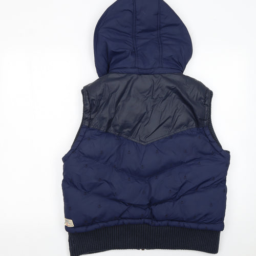 SoulCal & Co Women's Blue Hooded Puffer Waistcoat Size 16
