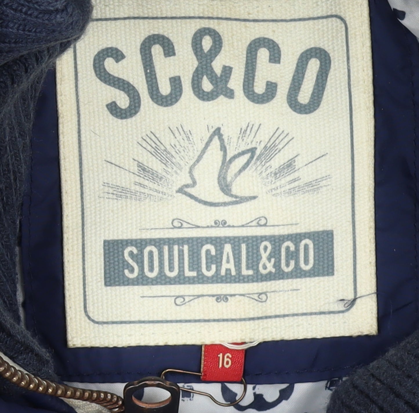 SoulCal & Co Women's Blue Hooded Puffer Waistcoat Size 16