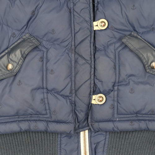 SoulCal & Co Women's Blue Hooded Puffer Waistcoat Size 16