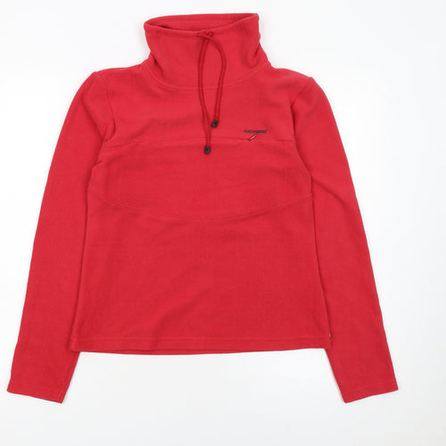 Kickers Girls Red Fleece Pullover Sweatshirt High Neck Size 12 Years