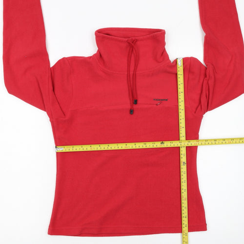 Kickers Girls Red Fleece Pullover Sweatshirt High Neck Size 12 Years