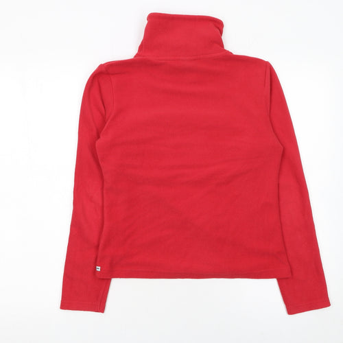 Kickers Girls Red Fleece Pullover Sweatshirt High Neck Size 12 Years