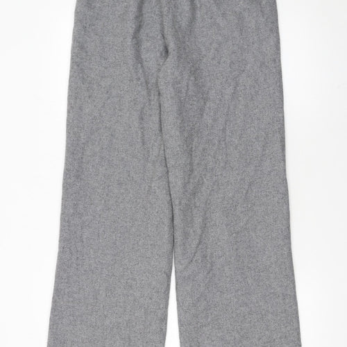 Sosandar Women’s Grey Wool Blend Wide-Leg Tailored Trousers Size 10