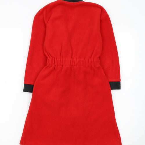 Manchester United Boys Red Fleece Robe 6-7 Years Belted Winter Nightwear