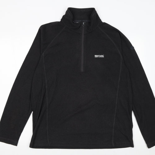 Regatta Men's Black Fleece 1/2 Zip Pullover Sweatshirt L