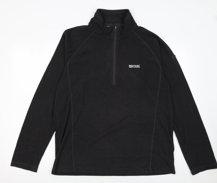 Regatta Men's Black Fleece 1/2 Zip Pullover Sweatshirt L