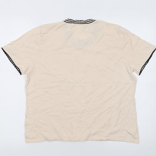 Eastex Women’s Beige Short Sleeve Cotton Knit Jumper Size 14