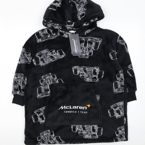 Marks and Spencer Boys Black McLaren F1 Hooded Fleece Robe 5-6 Years