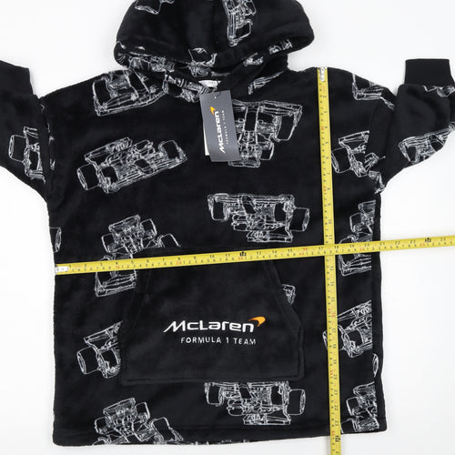 Marks and Spencer Boys Black McLaren F1 Hooded Fleece Robe 5-6 Years