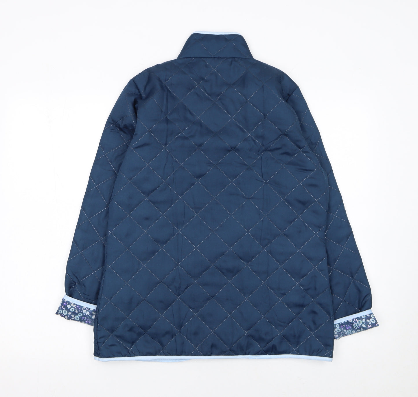 Nathalie Andersen Women's Blue Quilted Mid-Length Jacket Size 10/12
