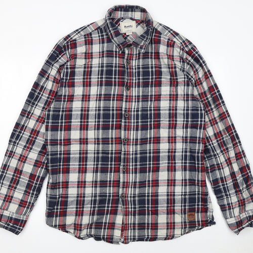 Roots Men's Multicoloured Plaid Flannel Button-Up Shirt XL