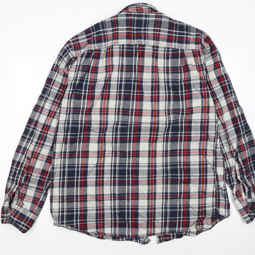 Roots Men's Multicoloured Plaid Flannel Button-Up Shirt XL