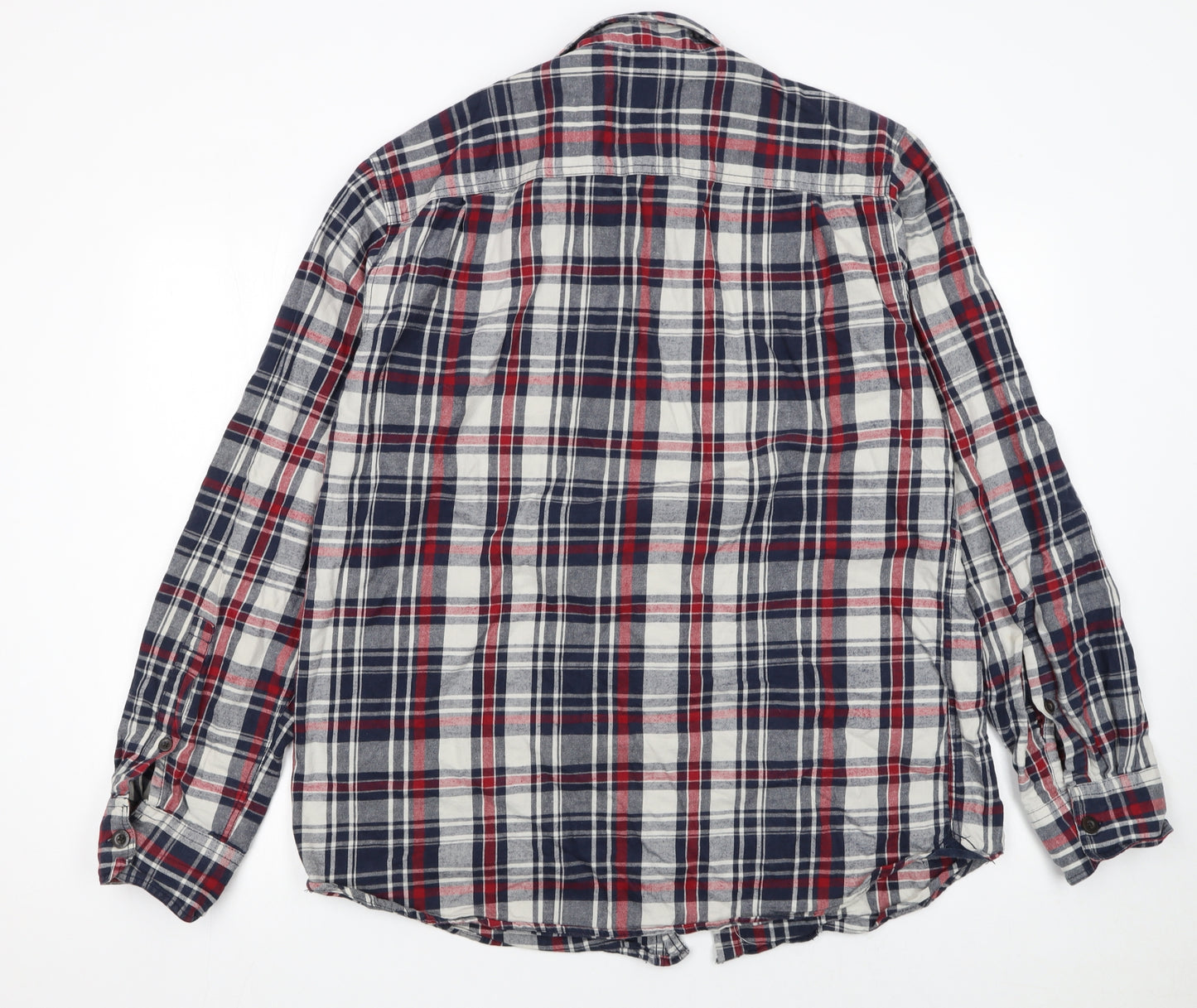 Roots Men's Multicoloured Plaid Flannel Button-Up Shirt XL
