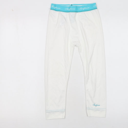 Surfanic Boys White Compression Base Layer Leggings 12 Years Ski Activewear