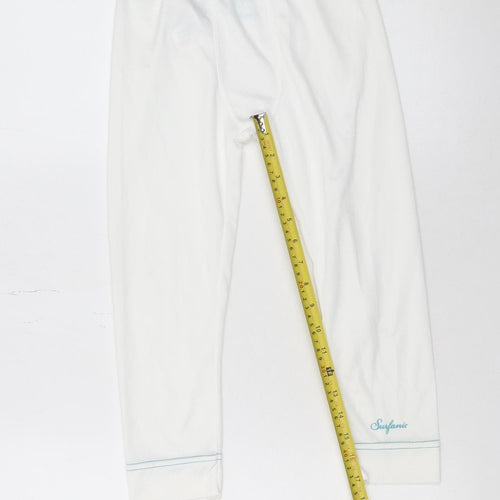 Surfanic Boys White Compression Base Layer Leggings 12 Years Ski Activewear