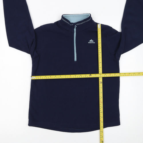 Quechua Boys Blue Fleece 1/2 Zip Pullover Sweatshirt 12-13 Years