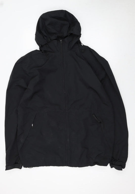Animal Men's Black L Windbreaker Hooded Waterproof Jacket