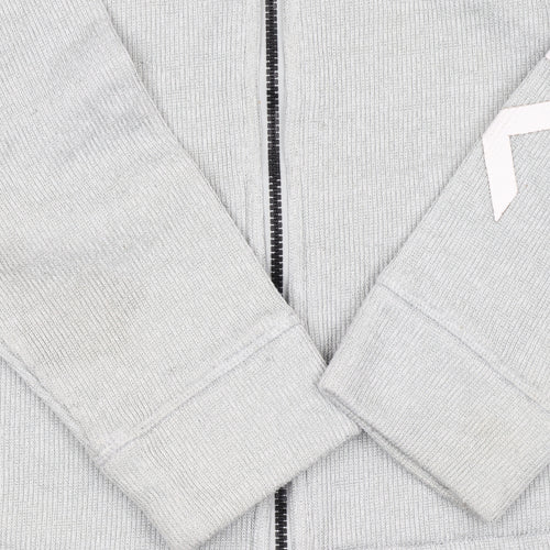 DKNY Women Grey Track Jacket Size L Full Zip Sportswear