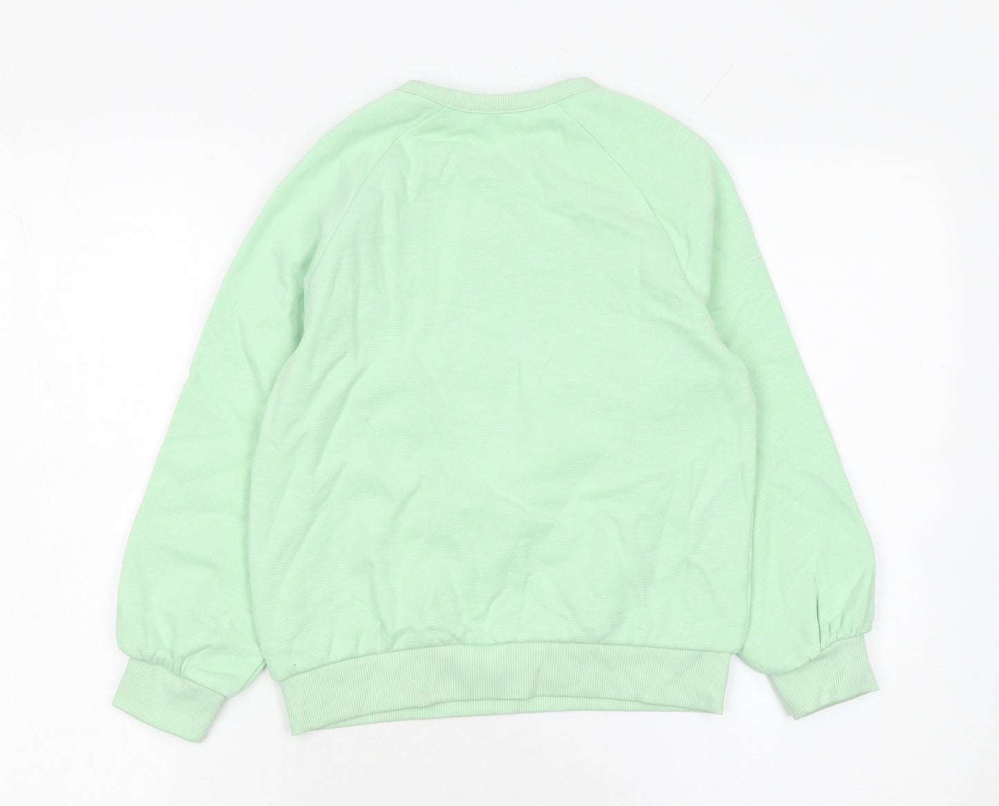 Marks and Spencer Girls Green Bambi Pullover Graphic Sweatshirt 7-8 Years