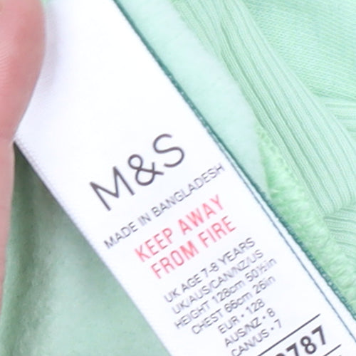 Marks and Spencer Girls Green Bambi Pullover Graphic Sweatshirt 7-8 Years