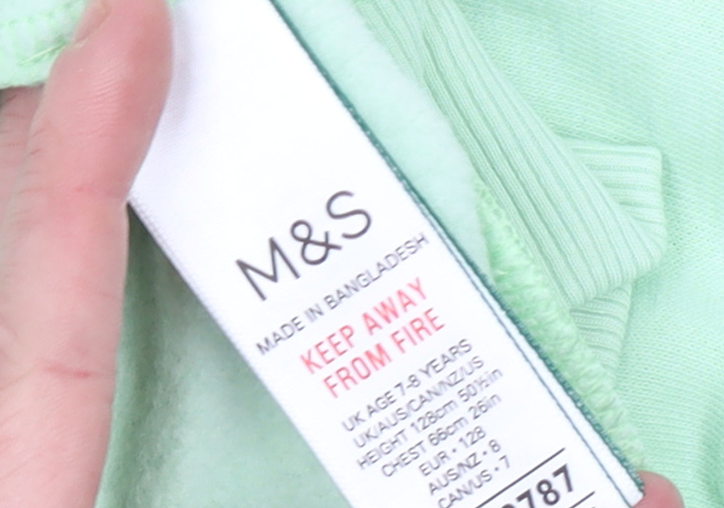 Marks and Spencer Girls Green Bambi Pullover Graphic Sweatshirt 7-8 Years