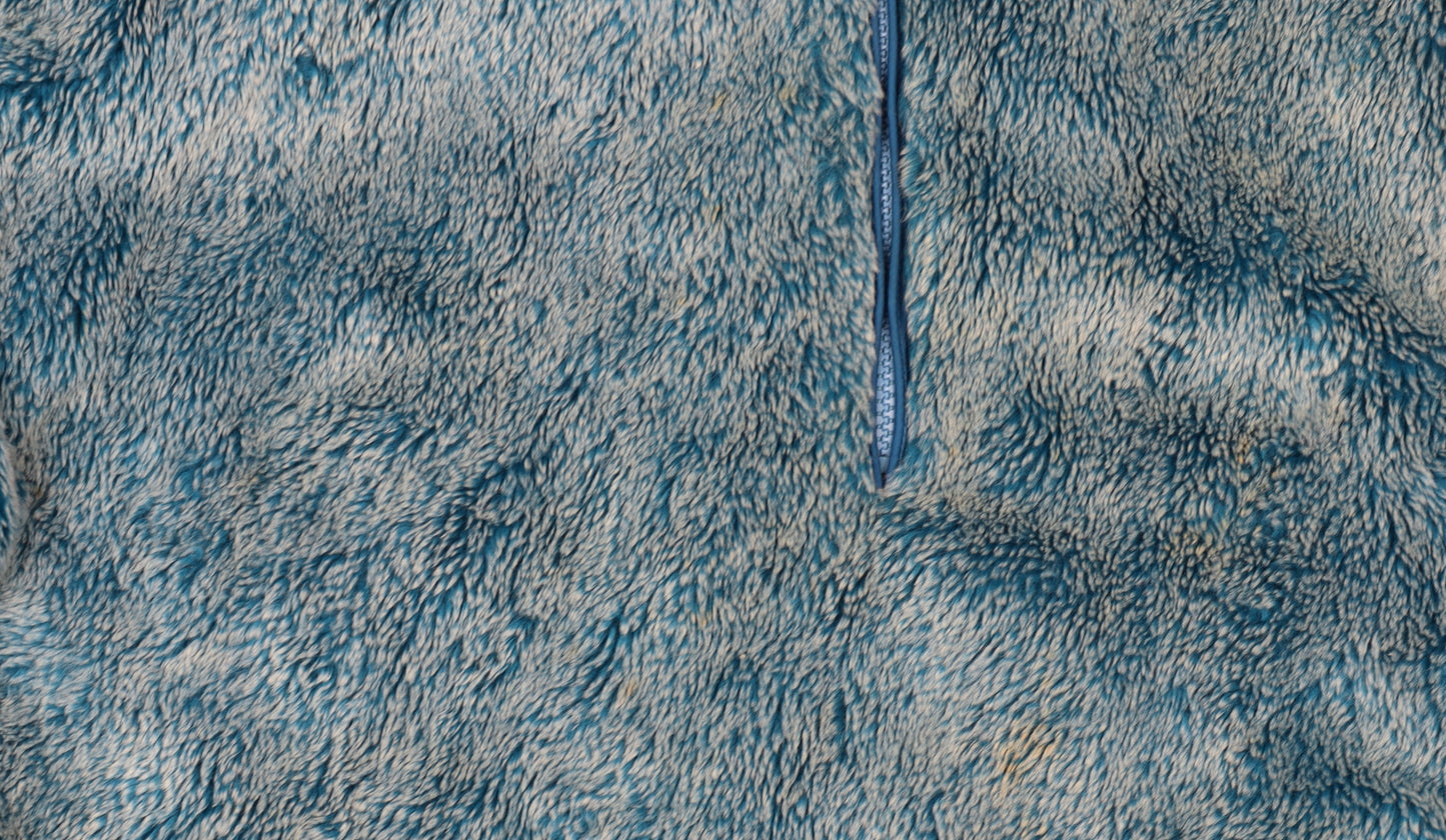 Cotton Traders Men's Blue Fleece 1/4 Zip Pullover Sweatshirt L