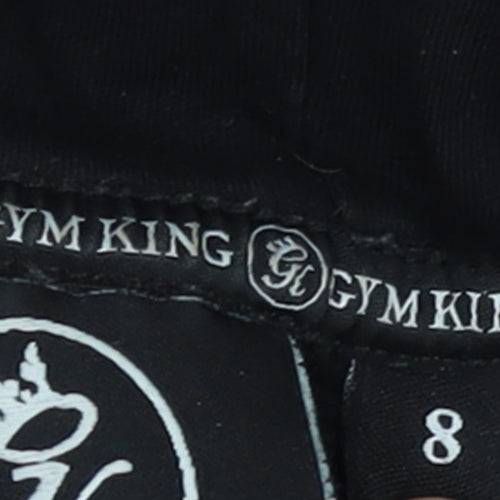 Gym King Women Black Crop Hoodie Size 8 Cotton Blend Pullover