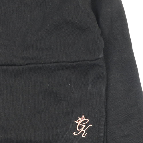 Gym King Women Black Crop Hoodie Size 8 Cotton Blend Pullover