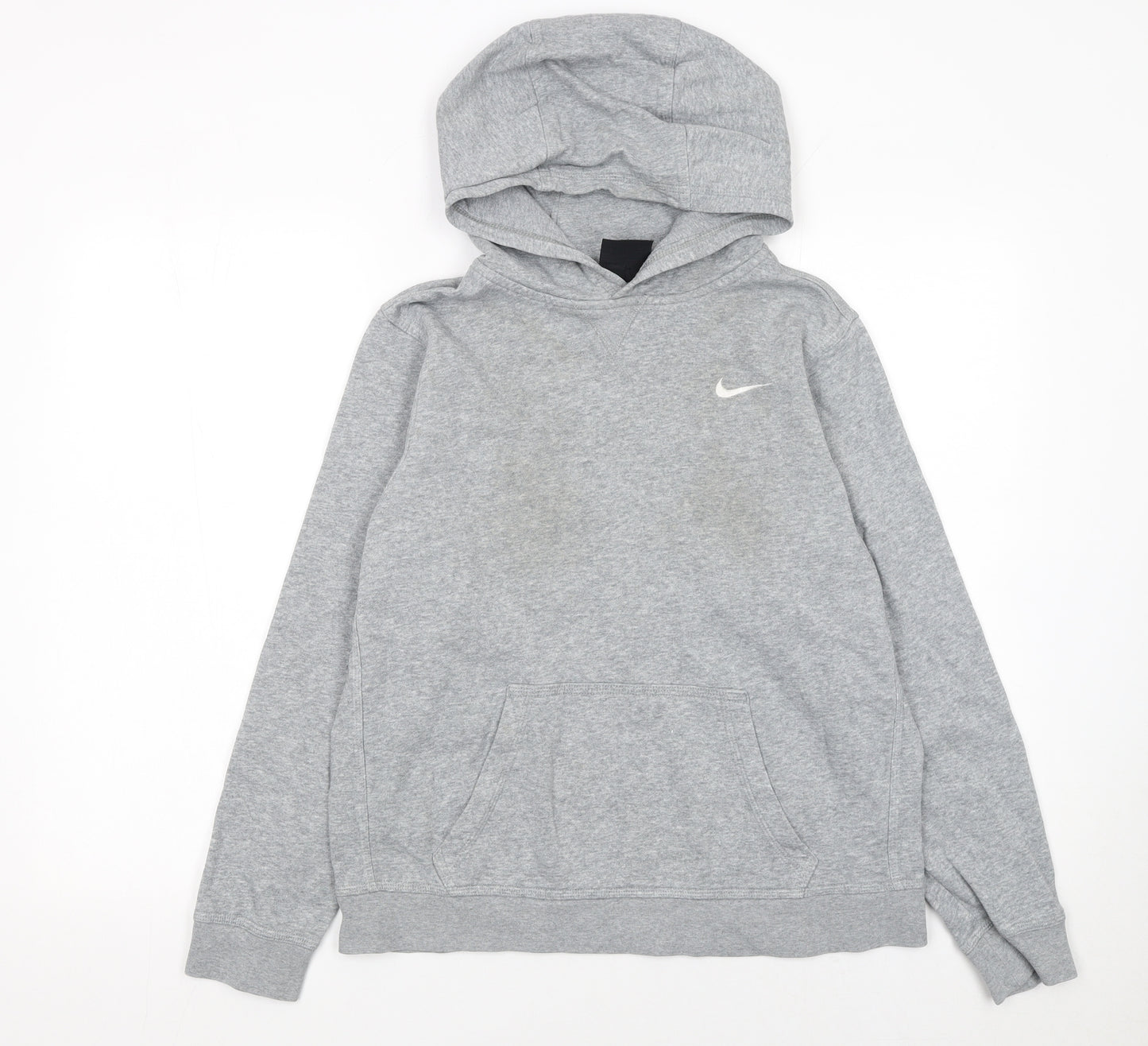 Nike Boys Grey Pullover Hoodie XL 13-15 Years Regular Fit Sportswear
