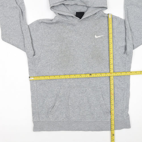 Nike Boys Grey Pullover Hoodie XL 13-15 Years Regular Fit Sportswear