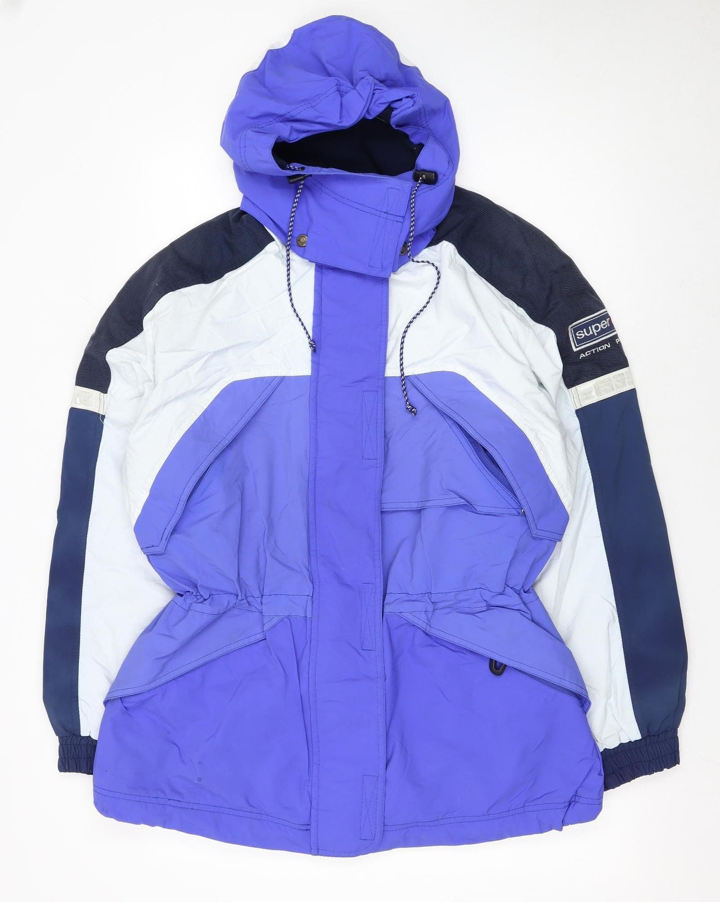 Super A by Torstai Women's Blue Size 12 Hooded Parka Jacket