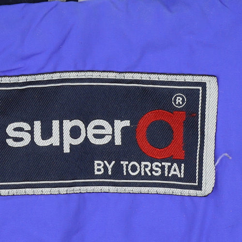 Super A by Torstai Women's Blue Size 12 Hooded Parka Jacket