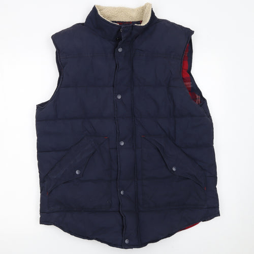 White Stuff Men's Blue Padded Bodywarmer Waistcoat Size L