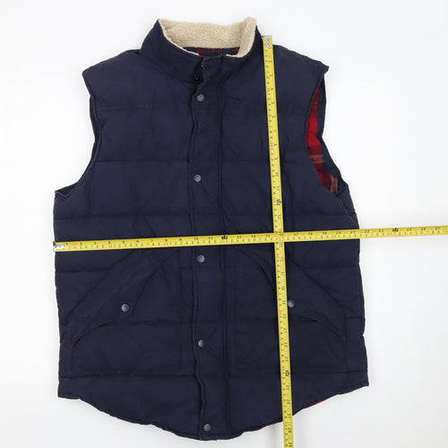 White Stuff Men's Blue Padded Bodywarmer Waistcoat Size L
