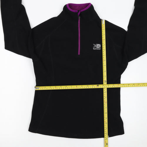 Karrimor Women Black Fleece 1/4 Zip Pullover Sweatshirt Size 10