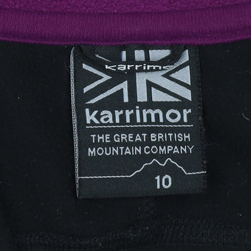 Karrimor Women Black Fleece 1/4 Zip Pullover Sweatshirt Size 10