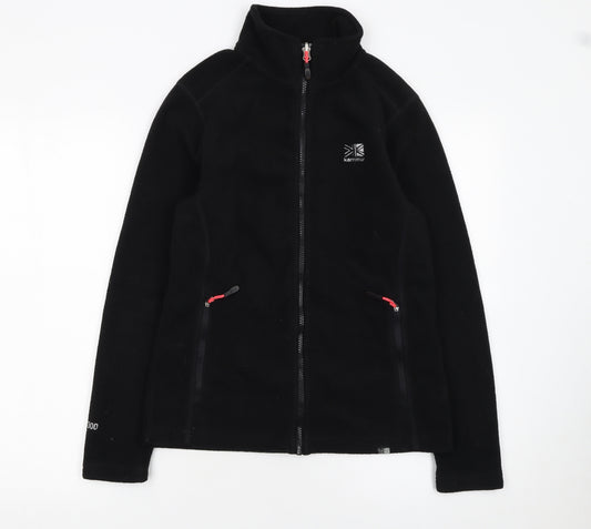 Karrimor Womens Black Fleece Full Zip Jacket Size 8 Outdoor Casual