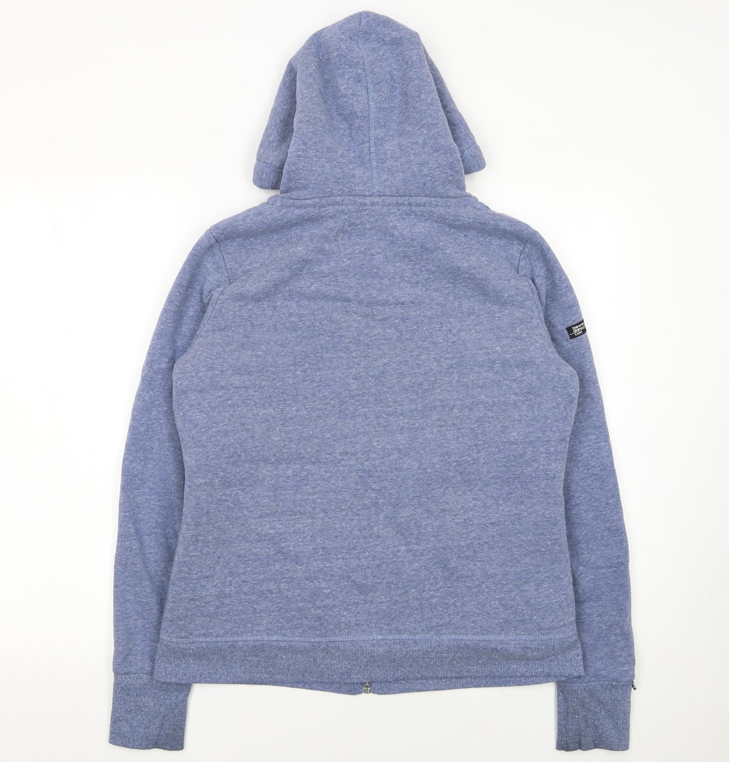 Superdry Women Blue Full Zip Hoodie Sherpa Lined Size L