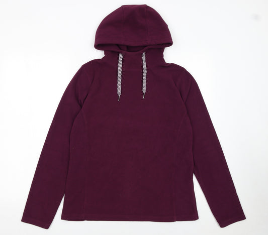 Mountain Warehouse Womens Burgundy Fleece Pullover Hoodie UK 12