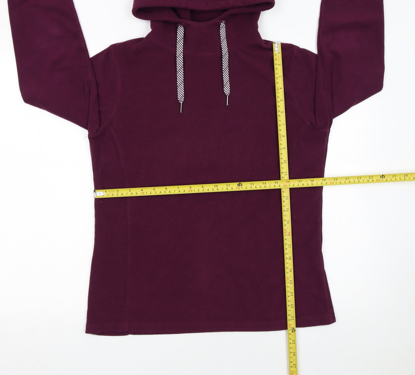 Mountain Warehouse Womens Burgundy Fleece Pullover Hoodie UK 12