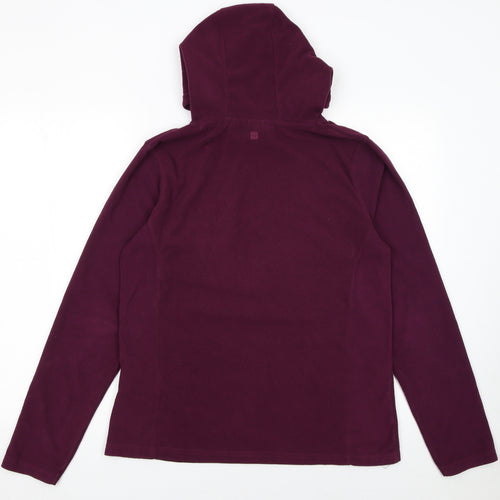 Mountain Warehouse Womens Burgundy Fleece Pullover Hoodie UK 12