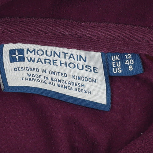 Mountain Warehouse Womens Burgundy Fleece Pullover Hoodie UK 12