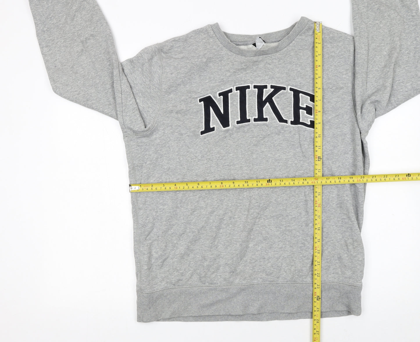 Nike Womens Grey Crew Neck Pullover Sweatshirt Size M