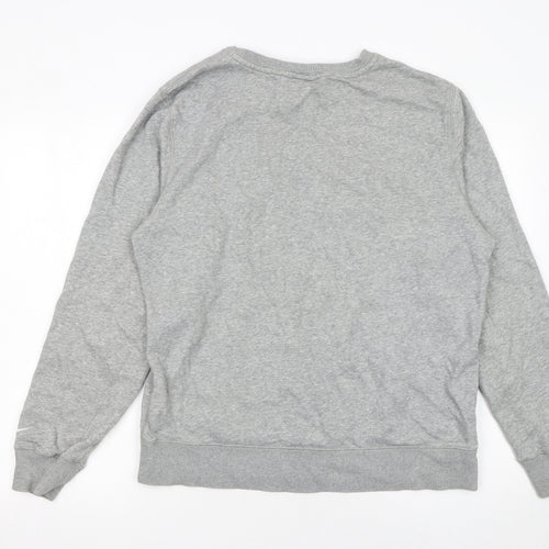Nike Womens Grey Crew Neck Pullover Sweatshirt Size M