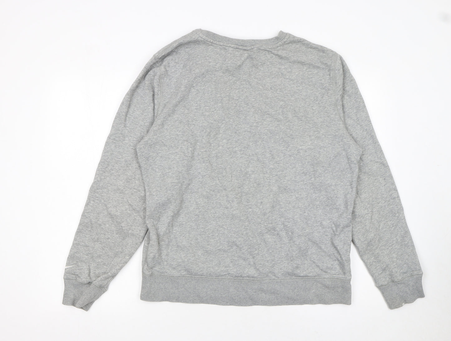 Nike Womens Grey Crew Neck Pullover Sweatshirt Size M
