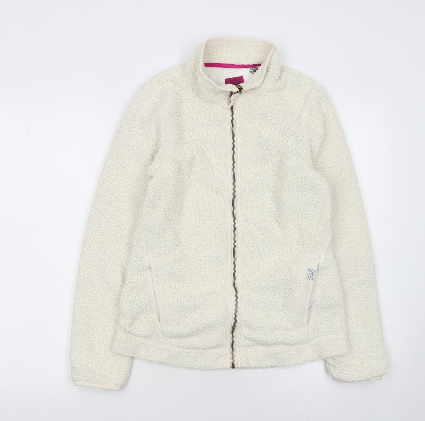 Joules Women's Ivory Full Zip Fleece Jacket Size 10