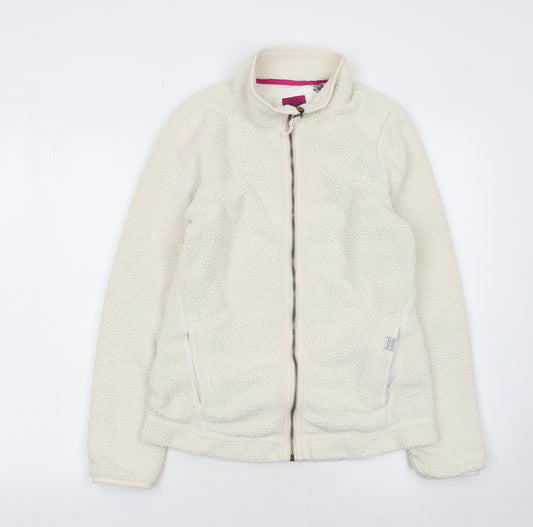 Joules Women's Ivory Full Zip Fleece Jacket Size 10